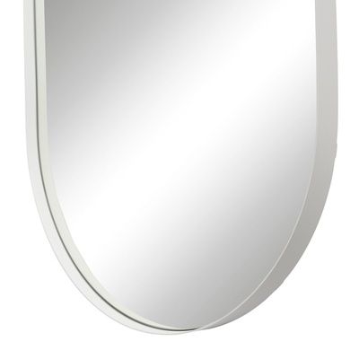 Зеркало интерьерное настенное «Рубин», в овальном корпусе из металла, 80×40 см, цвет белый