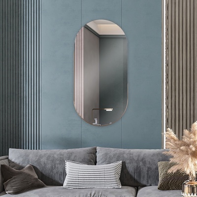 Зеркало интерьерное настенное «Рубин», в овальном корпусе из металла, 80×40 см, цвет белое золото