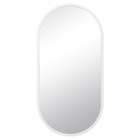 Зеркало интерьерное настенное в овальном корпусе из металла  80х40 см, белый - фото 14829944