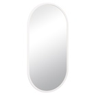 Зеркало интерьерное настенное в овальном корпусе из металла  80х40 см, белый - фото 14829946