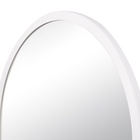 Зеркало интерьерное настенное в овальном корпусе из металла  80х40 см, белый - фото 14829948