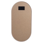 Зеркало интерьерное настенное в овальном корпусе из металла  80х40 см, белый - фото 14829949