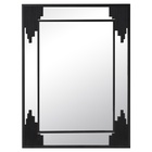 Зеркало интерьерное настенное в прямоугольном корпусе из металла 80,5х61 см, черный - фото 14829955