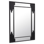 Зеркало интерьерное настенное в прямоугольном корпусе из металла 80,5х61 см, черный - фото 14829956