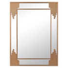 Зеркало интерьерное настенное в прямоугольном корпусе из металла 80,5х61см, белое золото - фото 14829969