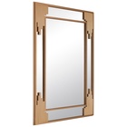 Зеркало интерьерное настенное в прямоугольном корпусе из металла 80,5х61см, белое золото - фото 14829971