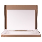 Зеркало интерьерное настенное в прямоугольном корпусе из металла 80,5х61см, белое золото - фото 14829973