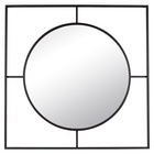 Зеркало интерьерное настенное в квадратном корпусе из металла  80х80 см, черный - фото 14829981