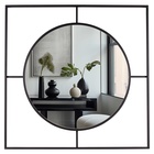 Зеркало интерьерное настенное в квадратном корпусе из металла  80х80 см, черный - фото 14829982