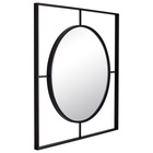 Зеркало интерьерное настенное в квадратном корпусе из металла  80х80 см, черный - фото 14829983