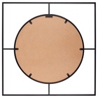 Зеркало интерьерное настенное в квадратном корпусе из металла  80х80 см, черный - фото 14829984