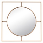 Зеркало интерьерное настенное «Рубин», в квадратном корпусе из металла, 80×80 см, цвет белое золото 10892568