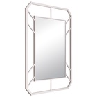 Зеркало интерьерное настенное в прямоугольном корпусе из металла 91,5х71 см, белый - фото 14830032