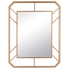 Зеркало интерьерное настенное в прямоугольном корпусе из металла 91,5х71 см,белое золото - фото 14830036