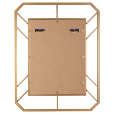 Зеркало интерьерное настенное «Рубин», в прямоугольном корпусе из металла, 91.5×71 см, цвет белое золото