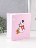 Фотоальбом на 40 фото 13×18 см «Снеговик и олень у ёлки», в коробке, тиснение золото, 5×18×20.8 см - Фото 2