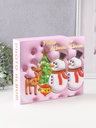 Фотоальбом на 40 фото 13×18 см «Снеговик и олень у ёлки», в коробке, тиснение золото, 5×18×20.8 см - Фото 5