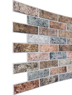 Стеновая панель ПВХ, 498×960 мм, цвет кирпич терракотовый - Фото 3