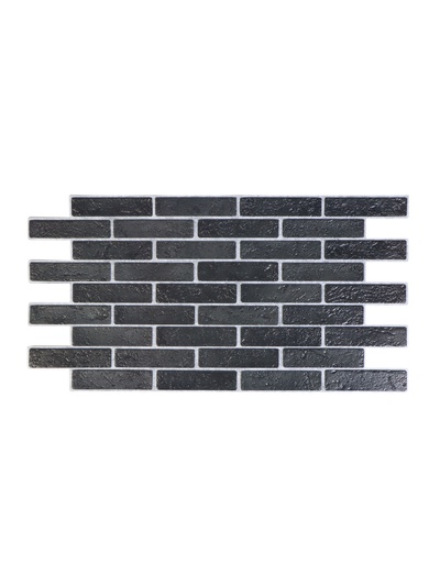 Стеновая панель ПВХ, 498×960 мм, цвет кирпич чёрный