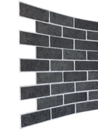 Стеновая панель ПВХ, 498×960 мм, цвет кирпич чёрный - Фото 3