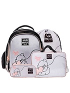 Рюкзак каркасный 40×33×15 с наполнением: мешок, пенал, черно-серый - Фото 1