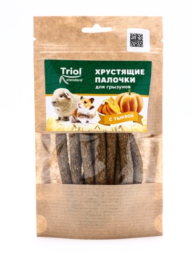 Лакомство "Triol" хрустящие палочки для грызунов с тыквой, 30г 10894701