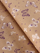 Бумага упаковочная крафт «Бабочки», фиолетовый/белый, 0.72×10±5% м, 60 г - Фото 2