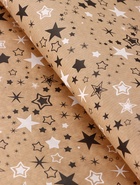 Бумага упаковочная крафт «Звезды», белый/графитовый, 0.72×10±5% м, 40 г - Фото 2