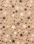 Бумага упаковочная крафт «Звезды», белый/графитовый, 0.72×10±5% м, 40 г - Фото 3