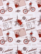 Бумага упаковочная крафт белый «Париж, с Любовью!», красный, 0.72×10±5% м, 60 г - Фото 3