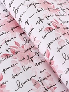 Бумага упаковочная крафт белый «Розы письмо», малиновый/графит, 0.72×10±5% м, 60 г - Фото 2