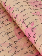 Бумага упаковочная крафт «Розы письмо», розовый/графит, 0.72×10±5% м, 40 г - Фото 2