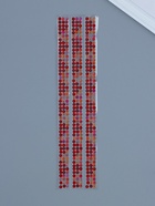 Наклейка-стразы «Жемчужины и цветочки», пластик, красные, 7×31 см 10879622