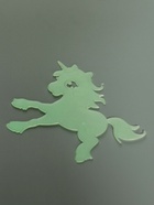 Набор наклеек интерьерных «Единороги», 4 шт., фосфорные, пластик, розовая, 17×12 см - Фото 3