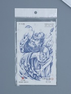 Переводная тату на тело «Китайский воин с мечом - поединок», 18×11 см - фото 809074043