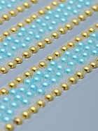 Наклейка-стразы «Широкий браслет», пластик, голубой, 32×10.5 см - фото 809074055