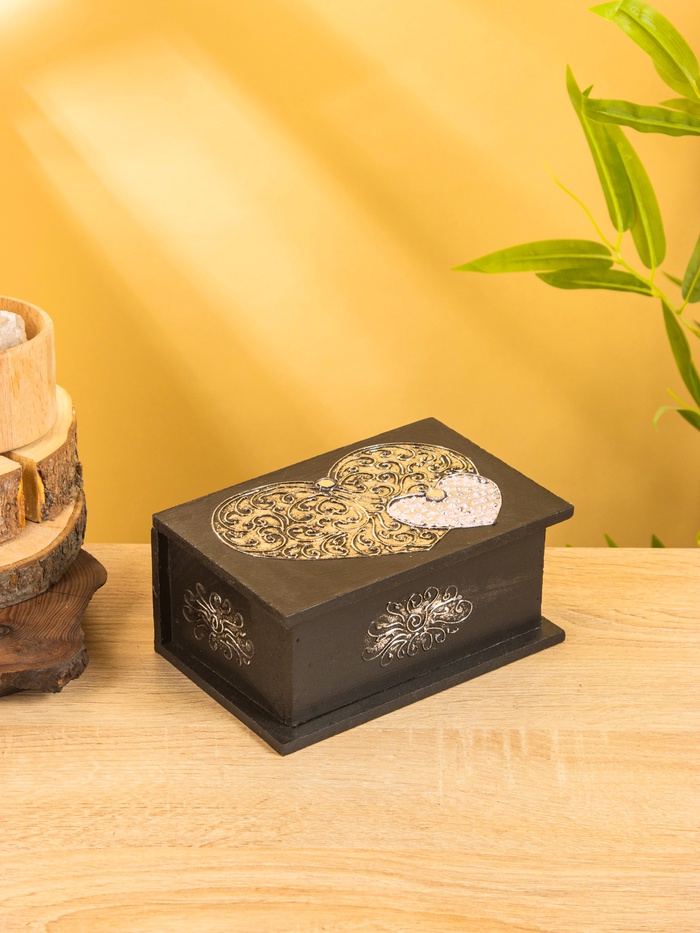 Шкатулка «Сердца», 18×12×8 см, МДФ - Фото 1