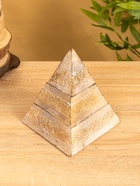 Шкатулка "Пирамидка" 15х15х20 см, МДФ, цв. бежевый - фото 809239506