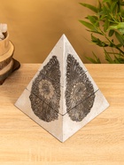 Шкатулка "Пиамидка" 21х21х31 см, МДФ, цв. серебро - фото 809239510