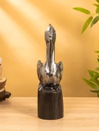 Сувенир интерьерный "Пеликан" 10х10х33 см, дерево, цв. серебро - фото 809239514