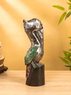 Сувенир интерьерный "Пеликан" 10х10х33 см, дерево, цв. серебро - фото 809239515