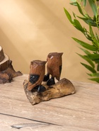 Сувенир интерьерный «Совушки», 15×9×14 см, дерево - фото 63119162