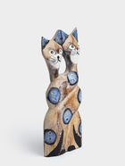 Сувенир интерьерный "Сиамские кошечки" 12х3х30 см, дерево, цв. синий - фото 809640532