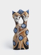 Сувенир интерьерный "Сиамские кошечки" 12х3х30 см, дерево, цв. синий - фото 809640533