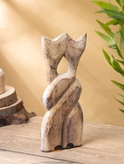 Сувенир интерьерный «Сиамские кошечки», 12×3×30 см, дерево, зелёный - фото 63119167