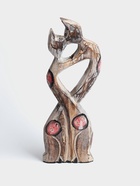 Сувенир интерьерный "Влюблённые кошечки" 12х3х30 см, дерево, цв. белый - фото 809640538