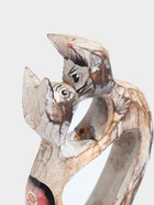 Сувенир интерьерный "Влюблённые кошечки" 12х3х30 см, дерево, цв. белый - фото 809640540