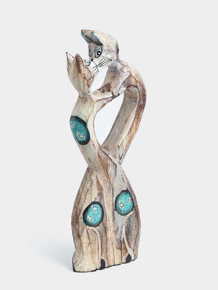 Сувенир интерьерный Влюблённые кошечки 12х3х30 см, дерево