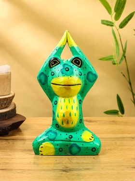 Сувенир интерьерный «Лягушка-йог», 15×8×25 см, дерево