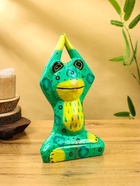 Сувенир интерьерный «Лягушка-йог», 15×8×25 см, дерево - фото 59403543